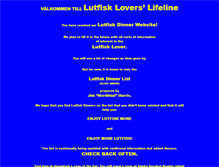 Tablet Screenshot of lutfiskloverslifeline.com